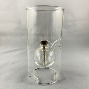 Original Wolfard Glass Oil Lamp – Vintage 6", Hand Blown, 1970s
